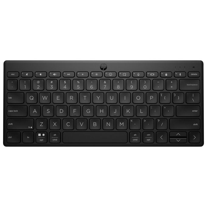 HP 692S8AA 350 Tastiera Compatta Wireless Bluetooth 5.2 Multi-dispositivo Layout Italiano Autonomia 2 anni colore Nero