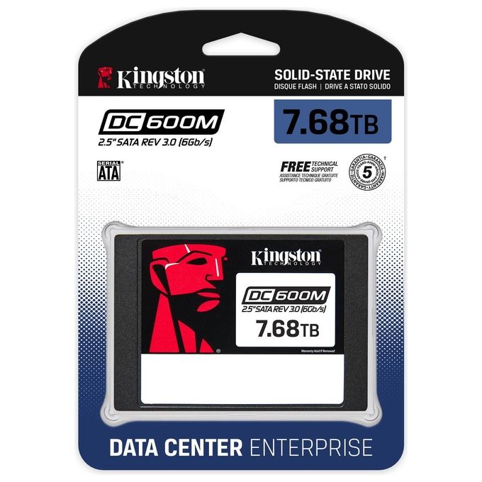 Kingston SEDC600M-7680G DC600M SSD Enterprise SATA III 2.5'' 7680 GB Mixed Use 560 MB-s Hot Plug PLP