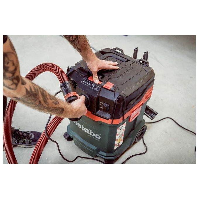 Metabo 602087000 ASA 30 M PC Aspiratore universale umido-secco classe M 30 L 1200 W PressClean antistatico colore Nero