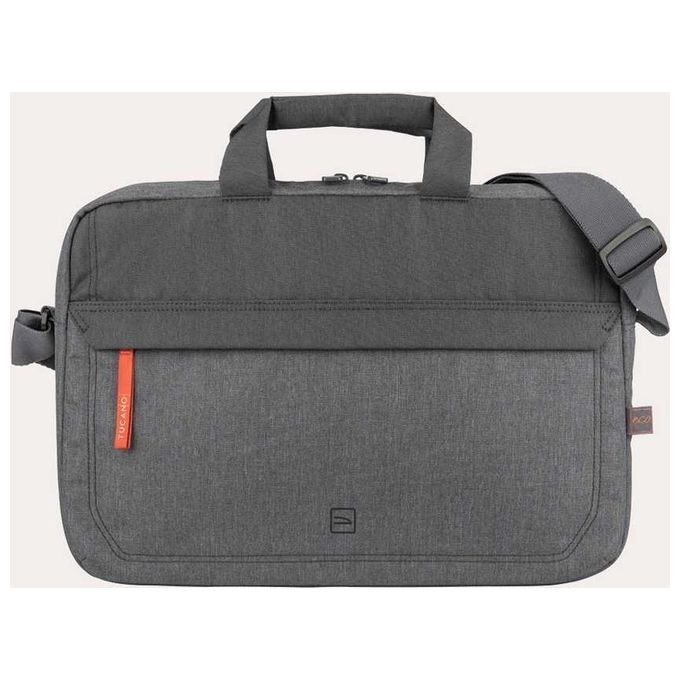 Tucano BHOP13-AX HOP Borsa per Notebook 13''-14'' in Tessuto Riciclato con Tasca Frontale e Fascia per Trolley colore Antracite