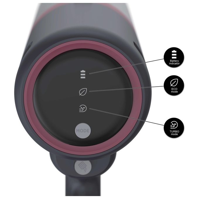 Hoover HFG10HX011 Go Scopa Elettrica Senza Filo Senza Sacchetto 0,55 L 200 W autonomia 45 min colore Grigio Magenta