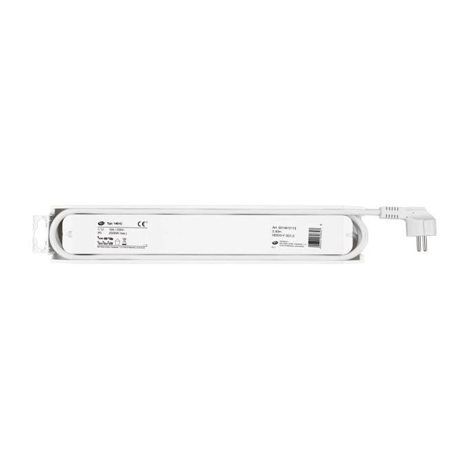 Rev Presa Multipla 6 Ingressi 2.4mt Supraline con Interruttore Bianco