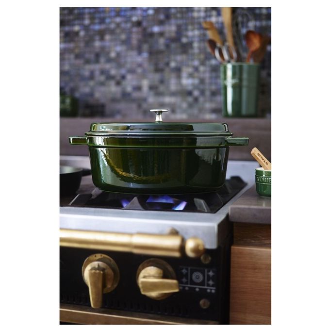 Staub La Cocotte 33cm Ovale Verde Basilico Ghisa