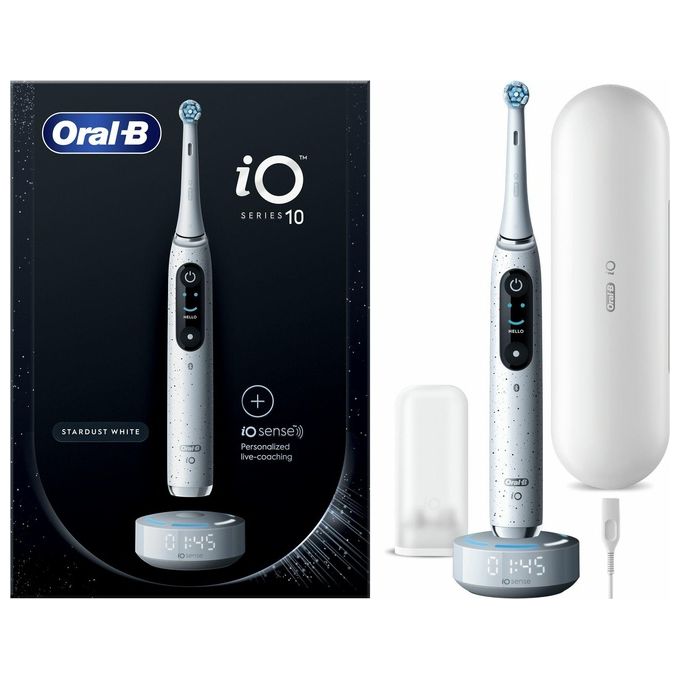 Oral-B 4210201435624 iO 10 Spazzolino elettrico Ricaricabile Tecnologia Magnetica 7 modalita' Timer 2 min autonomia 2 settimane colore Bianco