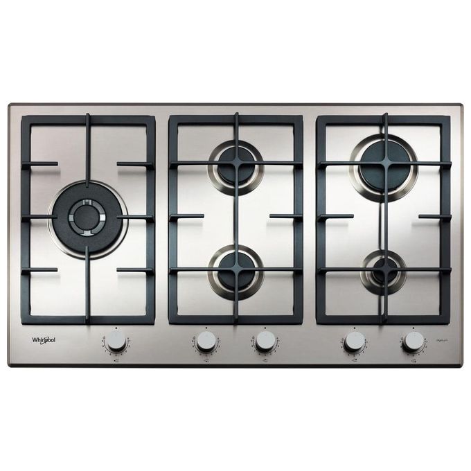 Whirlpool GMAL9522IXL Piano cottura a gas 86 cm 5 fuochi iXelium griglie in ghisa accensione automatica colore Acciaio Inox