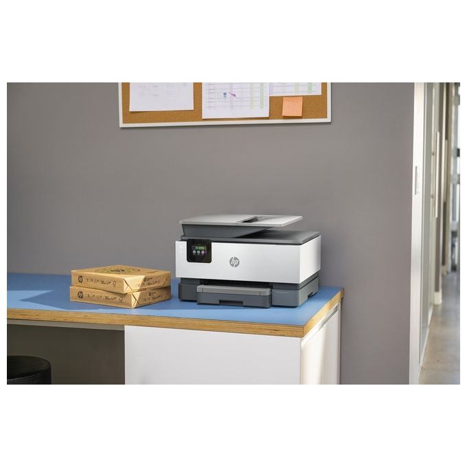 HP 4V2N0B OfficeJet Pro 9120b Stampante Multifunzione a Getto d'Inchiostro Colore con Stampa Fronte-Retro Automatica Wi-Fi Bluetooth ADF 4 Cartucce Risoluzione 4800x1200 DPI Schermo Touch 2.7'' colore Grigio