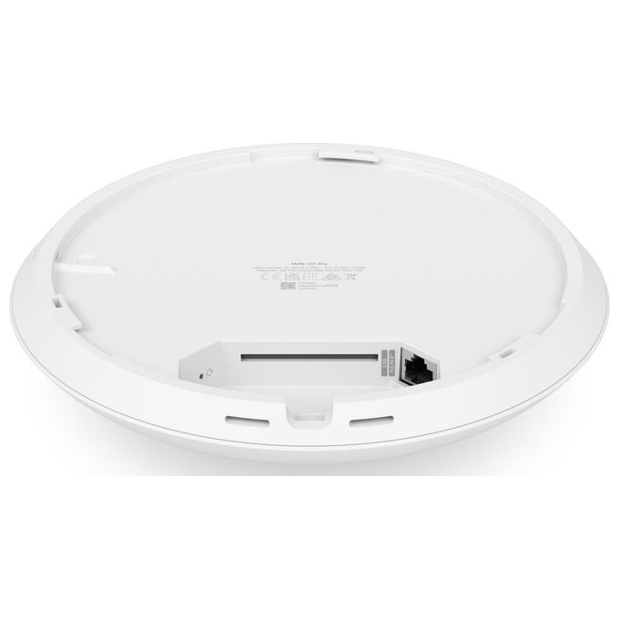 Ubiquiti U7-PRO Access Point WiFi 7 Tri-Band 2.4 5 6 GHz 5800 Mbit-s MU-MIMO PoE 140 m² colore Bianco