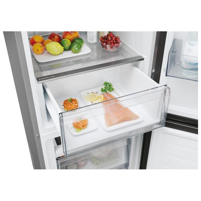 Candy CNCQ2T518EX City Fresco 300 Frigorifero Combinato 279 L 182,5 cm Classe E 38 dB No Frost Multi Airflow colore Inox