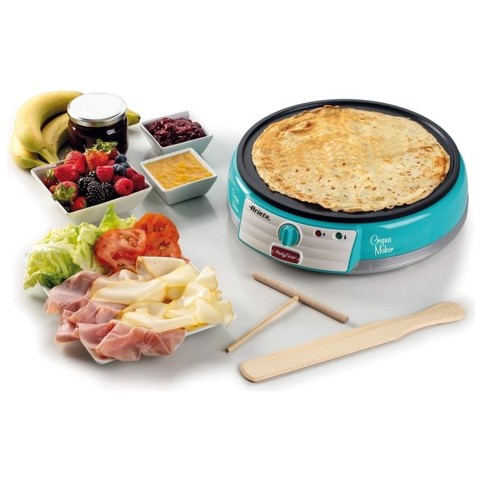 Ariete 0202 Crepiera Blu-Argento-Bianco 1000W