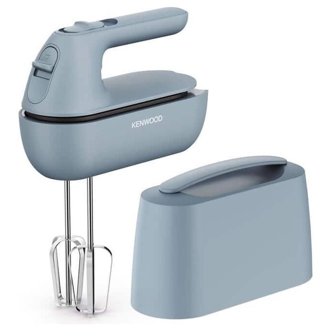 Kenwood HMP40.000GY QuickMix Go Sbattitore Elettrico Portatile 350W 5 Velocita' con Custodia Integrata e Fruste in Acciaio Inox colore Storm Blue