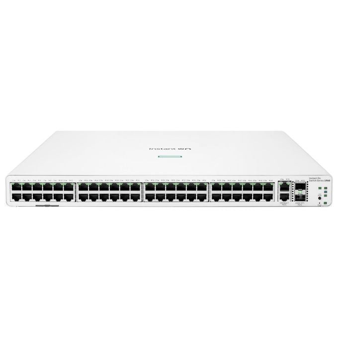 Aruba JL808A#ABB Instant On 1960 Switch L2+ Gestito 48 porte Gigabit 2 SFP+ 10GbE 2 RJ45 10GbE Stacking colore Bianco