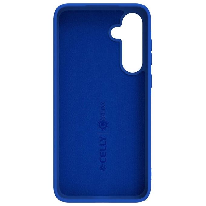Celly CROMO1064BL Cromo Cover Samsung Galaxy A55 5G TPU Soft-Touch Microfibra colore Blu