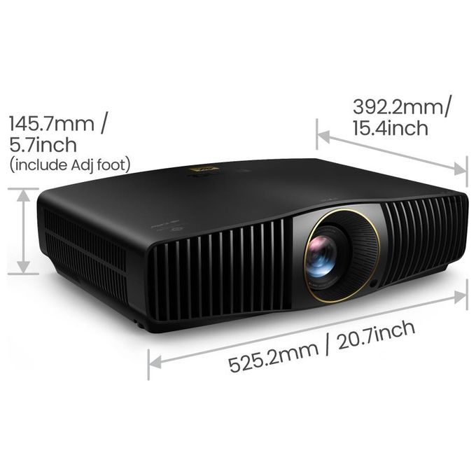 BenQ W5800 Videoproiettore DLP UHD 4K 2600 ANSI lumen Laser 1,6x Zoom HDR-PRO DCI-P3 colore Nero