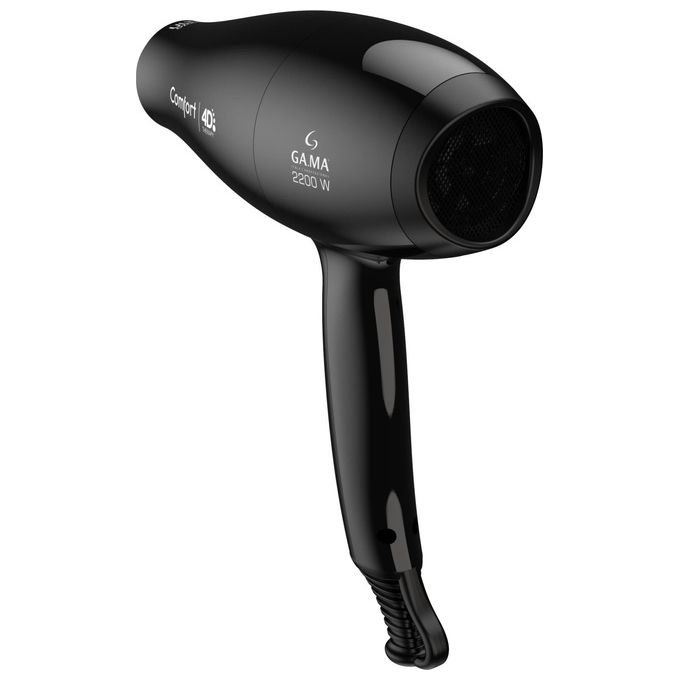 Ga.ma GH0532 Comfort 4D Therapy Asciugacapelli 2200W Ozone Ion Plus Tormalina 2 Velocita' 3 Temperature Diffusore colore Nero