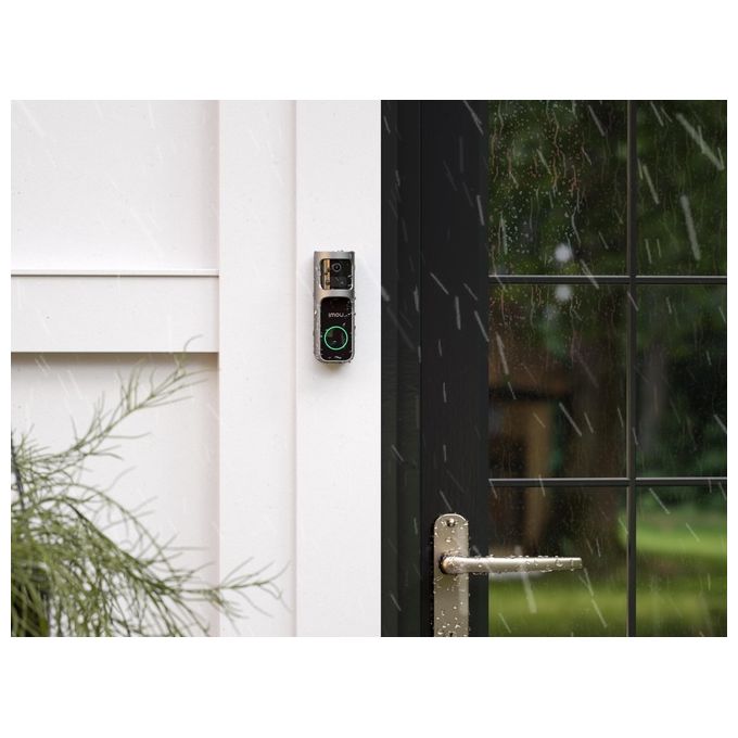 Imou DB-2SP-3T0W-DS2S Doorbell 2S Kit Videocitofono Wi-Fi 2K 3MP Batteria 5000 mAh Visione Notturna IR colore Nero