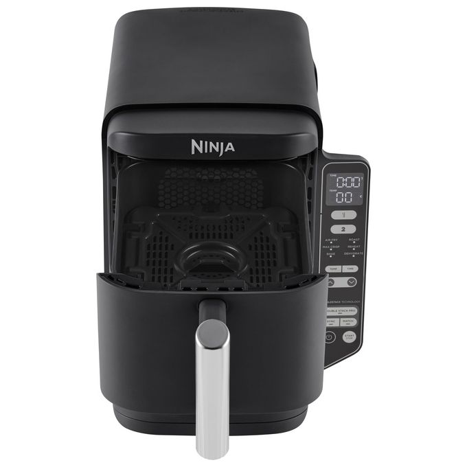 Ninja SL300EU Double Stack Friggitrice ad aria 7.6 L 2470W 6 Funzioni 2 Cestelli 4 Livelli di Cottura colore Nero