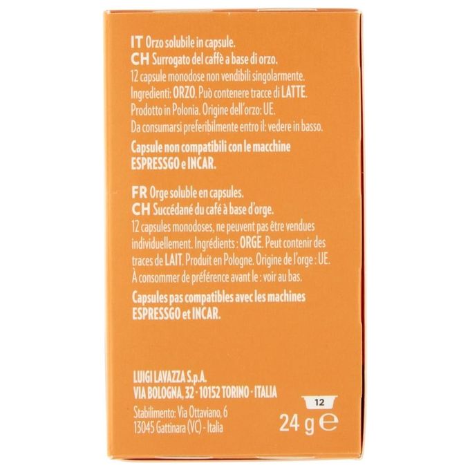 Lavazza A Modo Mio, Orzo, 12 Capsule