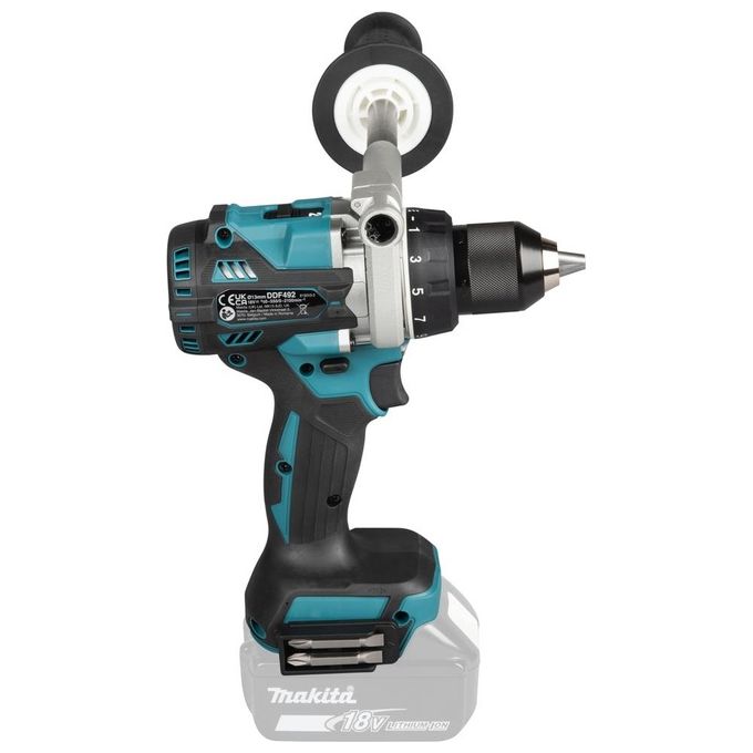 Makita DDF492Z Trapano Avvitatore 18V Motore Brushless 2100 Giri-min 141 Nm Impugnatura a Pistola Mandrino Autoserrante colore Blu Nero