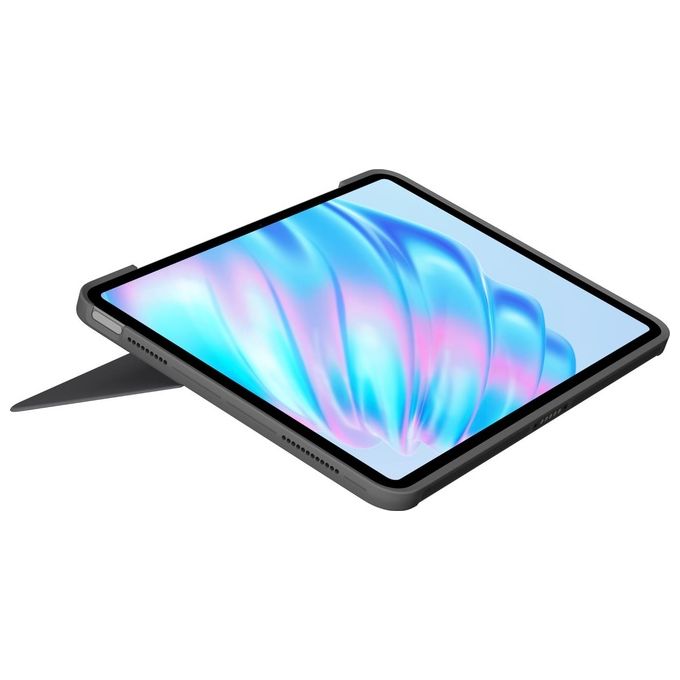 Logitech 920-012633 Combo Touch Custodia con Tastiera per iPad Air 11'' QWERTY Italiano Smart Connector Trackpad Retroilluminata colore Grigio