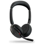Jabra 26699-999-989 Evolve2 65 Flex Cuffie Stereo Bluetooth Certificato Microsoft Teams Doppia Connessione 30 m Ricarica Wireless inclusa colore Nero