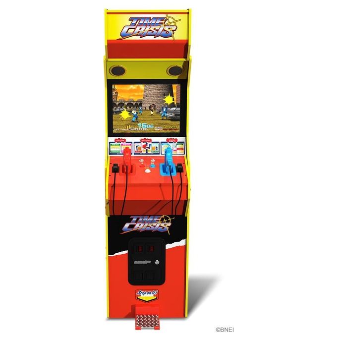 Arcade1up TMC-A-300111 Time Crisis Deluxe Cabinato Arcade 4 Giochi Schermo LCD 17'' Wi-Fi 2 Pistole Meccaniche 179 cm