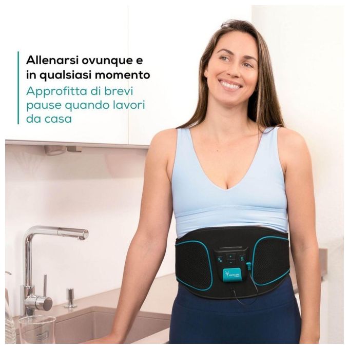 Beurer 88105 Corefit I Antelope Cintura Addominale EMS con 4 Elettrodi 9 Programmi Intensita' Regolabile da 0 a 40 colore Nero