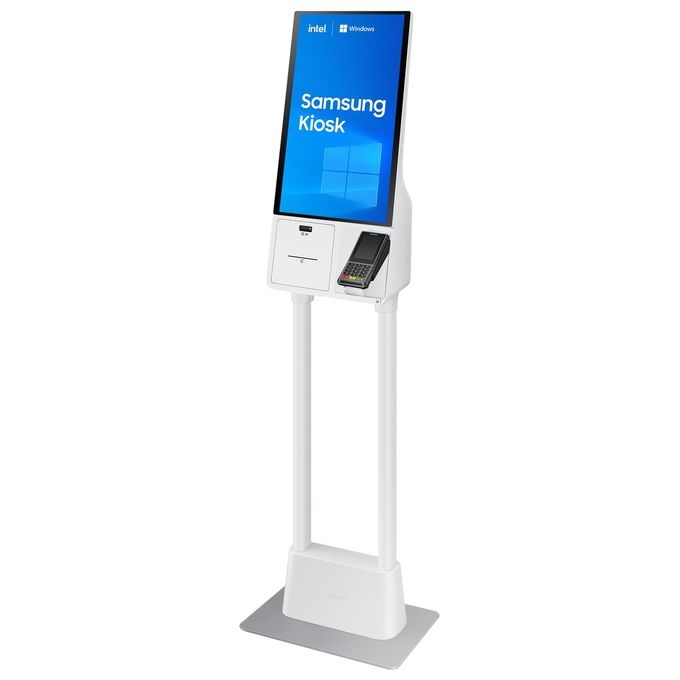 Samsung LH24KMC3BGCXEN KM24C-3 Kiosk Design Monitor LED 24'' Full HD Touch Screen Capacitivo Windows 10 IoT Enterprise Intel Core i3 colore Bianco