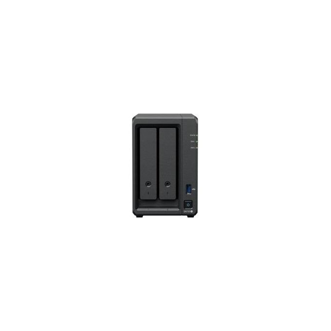 Synology DP320 DP320 NAS Desktop con Processore AMD R1600 8 GB RAM 16 TB su 2 HDD SATA Supporto RAID 2 Porte LAN USB 3.2 colore Nero