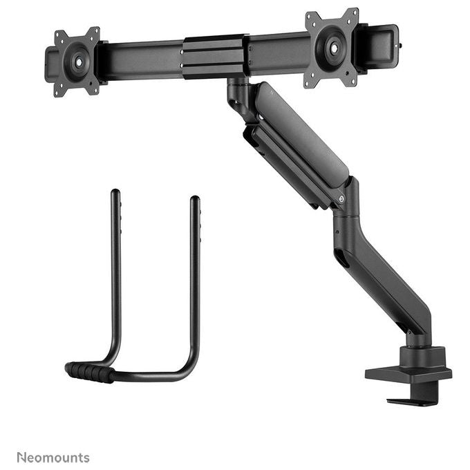 Neomounts DS75-450BL2 Braccio per Monitor 2 Schermi 17-32'' Regolabile Altezza Profondita' Rotazione 360° con Molla a Gas e Blocco 180° colore Nero