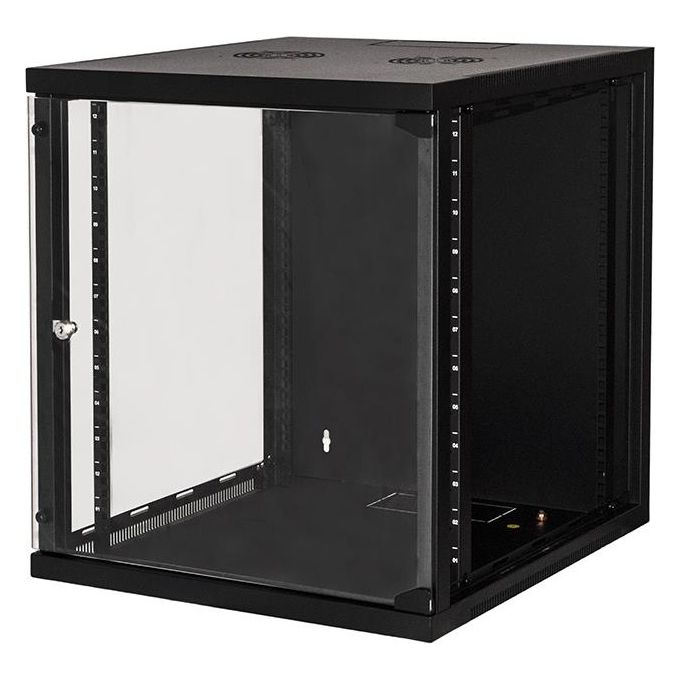 Link armadio rack 19 12 unita da muro (a)620x (l)540 x profondita 600 mm. colore nero