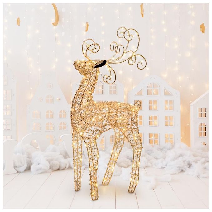 Lotti 63365 Figura luminosa decorativa 100 LED bianco caldo metallo rame 470 mm colore Oro