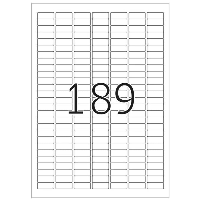 Herma Etichette Rimovibili Bianche 25,4x10mm 25 Fogli DIN A4 4725 Pezzi