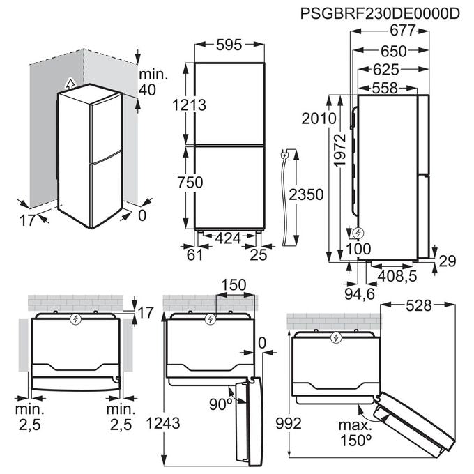 Electrolux LNT6ME36U Serie 600 Frigorifero Combinato 366 L 201 cm Classe E 38 dB Total No Frost colore Inox