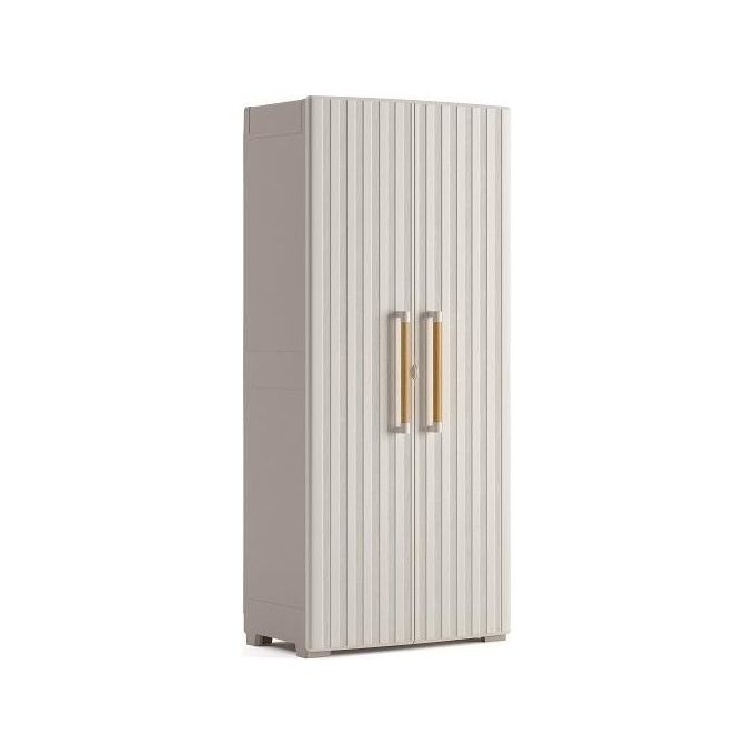 Keter Armadio Groove Alto 80x45x180H Design Funzionale ed Elegante per Organizzare Spazi Interni ed Esterni in Ogni Ambiente