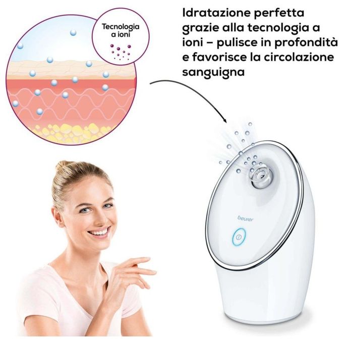 Beurer Sauna per il Viso Pureo Ionic Hydration agli Ioni FC 72