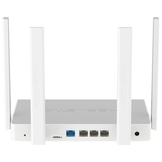 Keenetic KN-2311-01-EU Hero 4G+ Modem Router Wi-Fi 6 AX1800 Mesh 4G LTE 4 porte Gigabit USB 3.0 VPN colore Grigio