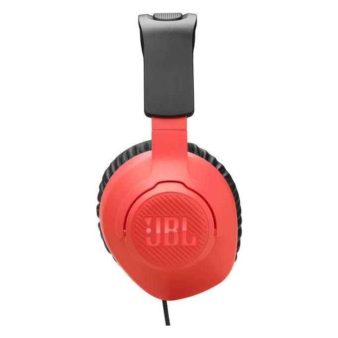 JBL JBLQTUM100N Quantum 100N Cuffie da Gaming Over-Ear con Filo Microfono Rimovibile QuantumSOUND Signature Memory Foam colore Blu e Rosso