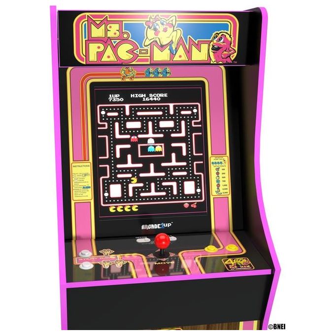 Arcade1Up MSP-A-20682 Cabinato Arcade Verticale 10 Giochi Bandai Namco Wi-Fi Schermo 17'' LCD con Riser e Light-Up Marquee colore Multicolore