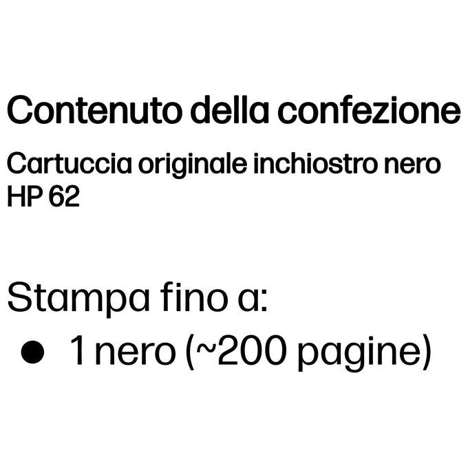Hp 62 Black ink Cartridge