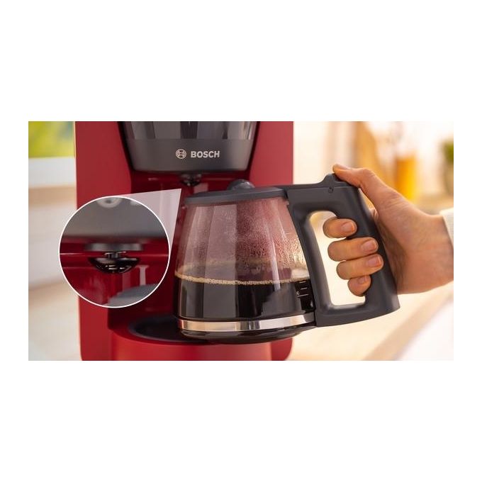 Bosch TKA2M114 Macchina da caffe' Manuale 1,25 L 15 tazze Funzione Mantieni al Caldo colore Rosso