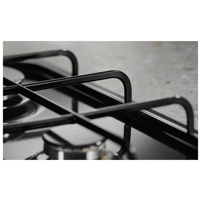 Electrolux PN750RUV Serie 300 Piano cottura a gas 75 cm 5 fuochi Wok Bruciatore Tripla Corona Sicurgas colore Nero Ghisa