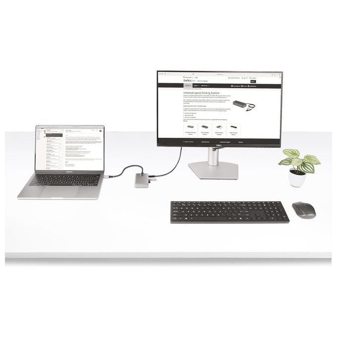 StarTech.com HB31C3A1CDPPD3 Hub USB-C 4 porte 3x USB-A 1x USB-C DP Alt Mode 4K 60Hz 100W PD USB 3.2 10Gbps colore Argento