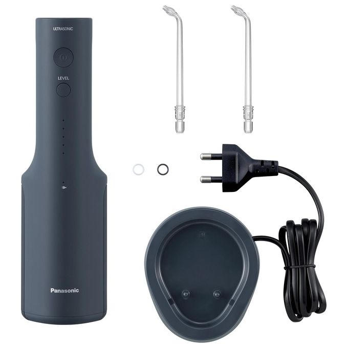 Panasonic EW-DJ66-A303 Serie 600 Irrigatore Orale a Ultrasuoni 200ml IPX7 5 Livelli di Pressione 2 Ugelli colore Blu Marino