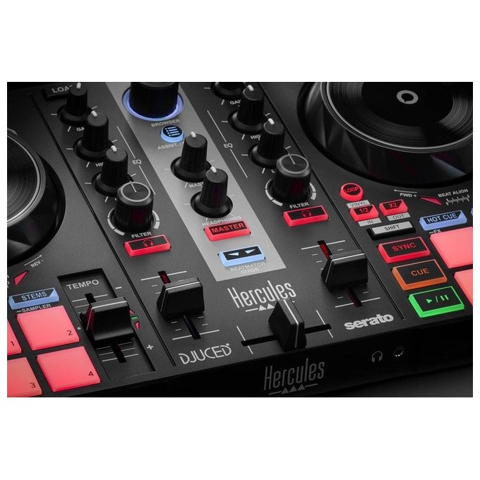 Hercules INPULSE200MK2 DJControl Inpulse 200 MK2 Controller DJ USB MIDI 2 Canali 8 Pad Serato DJ Lite DJUCED