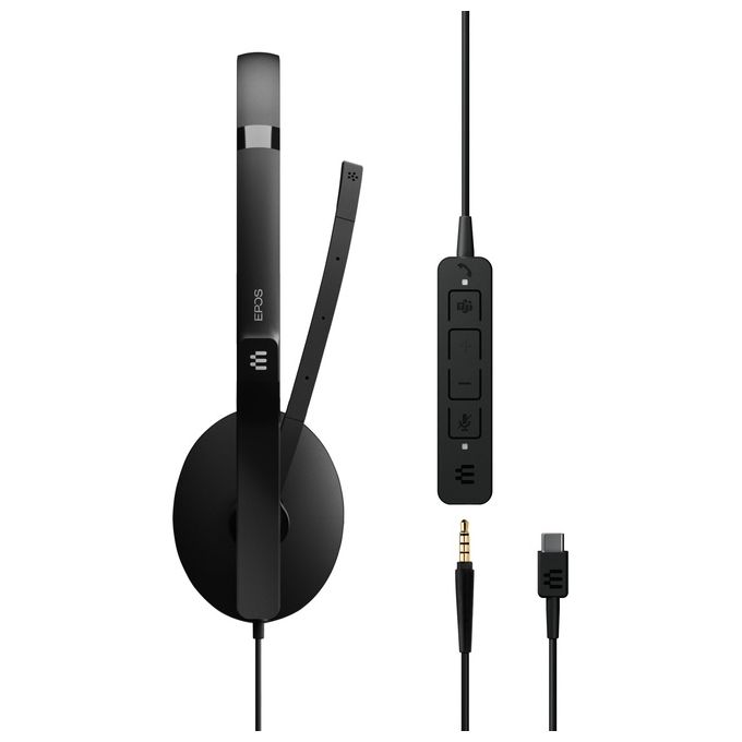 Epos 1000906 ADAPT 165T USB-C II Auricolare Cablato Padiglione Ufficio USB-C Jack 3.5mm Microfono Noise Cancelling Microsoft Teams colore Nero