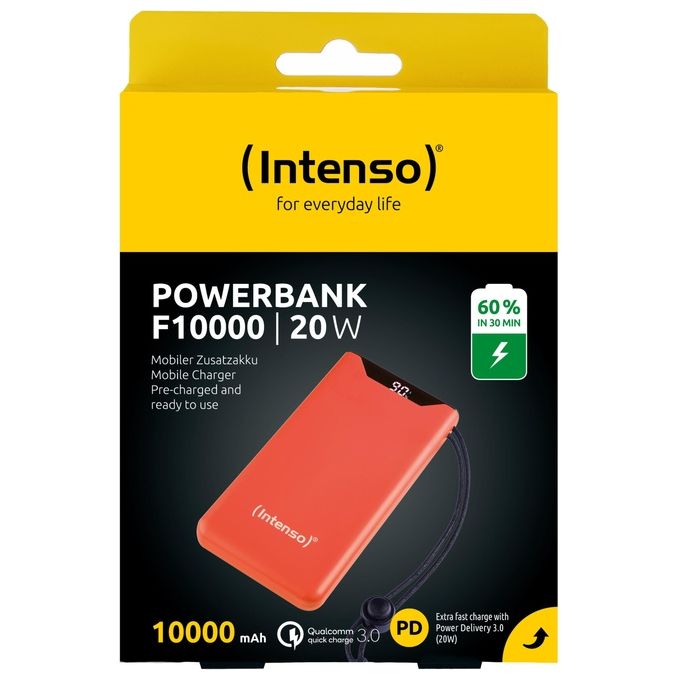Intenso Powerbank F10000 Arancio 10000 mAh con USB-C a Tipo C