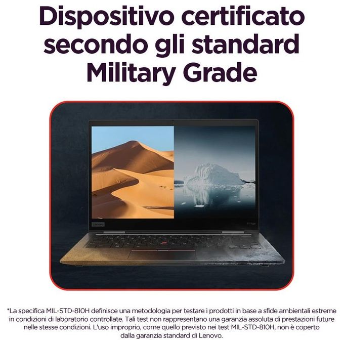Lenovo 21N10007IX ThinkPad T14s Gen 6 Notebook 14'' Snapdragon X1E-78-100 32 GB RAM 1 TB SSD Windows 11 Pro Wi-Fi 7 colore Nero