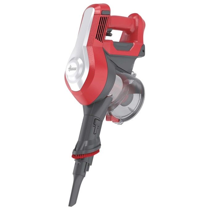 Hoover HF122RH 011 H-Free 100 Aspirapolvere Scopa Senza Filo Ciclonica Senza Sacchetto 0.9 L 170 W autonomia 40 min colore Argento Rosso