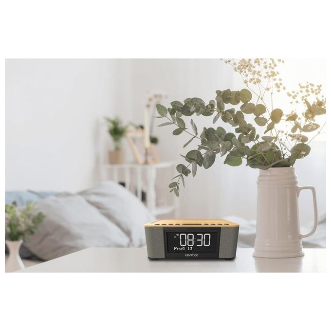 Kenwood CR-ST40DAB-M Radiosveglia Stereo DAB+ FM Bluetooth 5.3 3 Sveglie 6W USB colore Legno