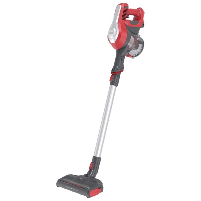 Hoover HF122RH 011 H-Free 100 Aspirapolvere Scopa Senza Filo Ciclonica Senza Sacchetto 0.9 L 170 W autonomia 40 min colore Argento Rosso